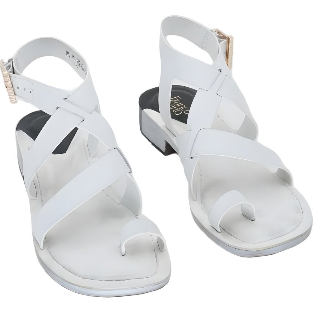 Womens Franco Sarto Ina Strappy Sandal White US 5.5 M